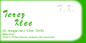 terez klee business card